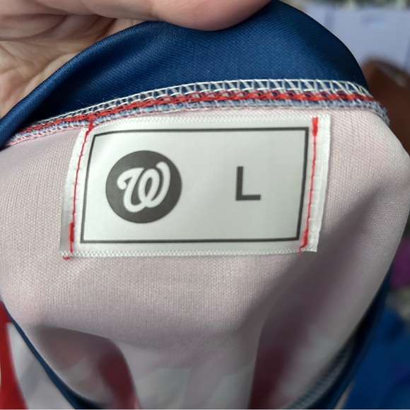 NEW MLB Washington Nationals Soccer Jersey Tshirt Giveaway Shirt - Size Large - Picture 6 of 7